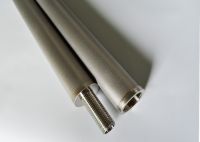 Hot gas acid gas filtration sintered porous metal filter elements 