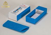 Glasses Paper Box and Case with Felt Eyewear Pouch