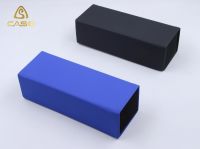 Black Leather Handmade Rectangle Sunglasses Case Eyewear Box