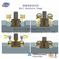 Rail Insulator For Adjusting Rail Gauge And Electrically Insulating Railroad Rails