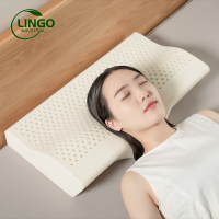 Wholesale premium natural latex butterfly shaped orthopedic neck pillow