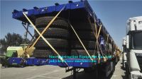 SCEC Tri-Axle 20/40 Feet Container Flatbed Flat Bed Semi Trailer 50t 