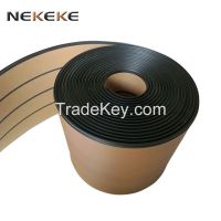 25 Meter Roll 200mm Wide With Black Caulking Line Synthetic Teak compo