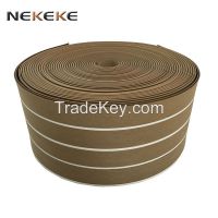 25 Meter Roll 200mm Wide With Black Caulking Line Synthetic Teak compo