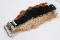 supplier remy 100% human skin weft invisible double faced Russian tape hair extension