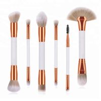 6pcs double end makeup brush  set with two color synthetic hair