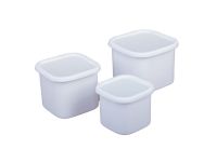 Enamel Food Storage With Plastic Lid 