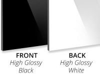 Aluminum Composite Panel Gloss Black/Gloss White FR Core