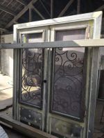 Wrought Iron Front Double Entry Doors Custom Made and Wholesale Hench Id8