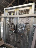 Wrought Iron Front Double Entry Doors Custom Made and Wholesale Hench Id6