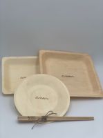 Wooden disposable plates and traditional straw-form plates can be replaced
