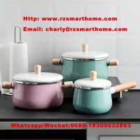 Set of enamel pots