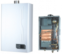 Forced type gas water heater with LCD display
