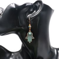 Bohemian khamsah earrings - HQEF-1134