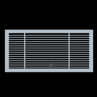 Air Ventilation Removable core Aluminum linear bar grille with safety wire 