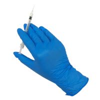 Blue Color Medical Disposable Nitrile Exam Gloves