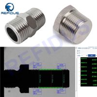 Steel thread threaded NPT NPTF BSPT pipe fitting 2D projector inspection