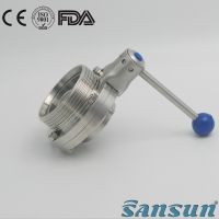 sanitary stainless steel  butterfly valve