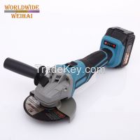 Brushless Motor 21V Lithium Battery Cordless Angle Grinder Rechargeable Polishing Sander Cutting Machine Grinder