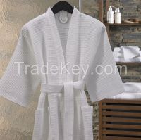 Microfiber waffle bathrobe