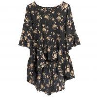 Women&#039;s Elegant Floral Ruffle Sleeve Blouse