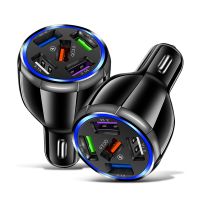 AIXXCO 3 Ports USB Car Charger Quick Charge 3.0 Fast Car Cigarette Lighter For Samsung Huawei Xiaomi iphone Car Charger QC 3.0