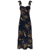 Floral chiffon slim long dress