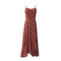 Polka dot chiffon slim length dress