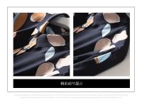 Chiffon print dress women retro waist three-quarter sleeve shirt dress loose piece bohemian dress