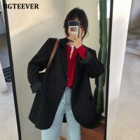 BGTEEVER Chic Loose Light Green Women Blazer Summer One Button Female Suit Jacket Full Sleeve Outwear blaser femme 2021