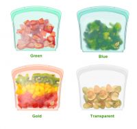 LFGB FDA New design 100% Food Grade Platinum Silicone food storage bag