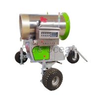 blue ocean remote control snow spraying making machine