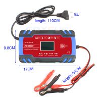 FOXSUR Car Motorcycle Battery Charger 12V 8A 24V 4A Smart Fast Charging for AGM GEL WET EFB Lead Acid Battery Charger