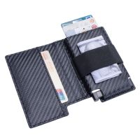 New Microfiber RFID Automatic Business Credit Card Holder Best Selling Personalized Mens Pop Up Case LeatherWallet