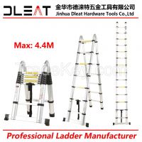 Dleat 2.2m+2.2m aluminum double telescopic ladder