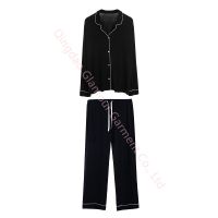 2021 Luxury Sleepwear Women Men Modal Cotton Soft Long Sleeve Pajama Set