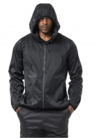 MUMUSK MEN HOTMELT COATED HOODIE SAUNA JACKET BLACK