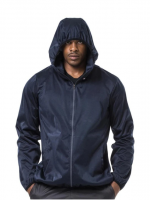 MUMUSK MEN HOTMELT COATED HOODIE SAUNA JACKET NAVY