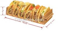 Bamboo Holds 6 Taco Taco Sandwich Tray Food holders Racks