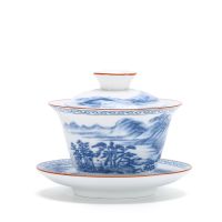 Factory Supply 200ml Porcelain Gaiwan (covered Bowl) For Chinese Kung Fu Tea