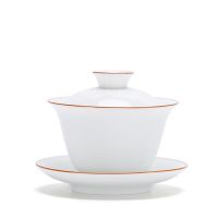 Factory Supply 200ml Porcelain Gaiwan (covered Bowl) For Chinese Kung Fu Tea