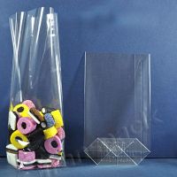 cello clear square bottom bag blocked bottom bag candy bags