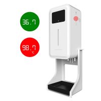 digital LCD temperature test thermal scanner automatic soap dispenser with thermometer