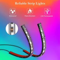  Car Led Lights Interior 4 Pcs 48 Led Strip Light For Car With Usb Port App Control For Iphone Android Smart Phone Infinite Diy Colors Music Microphone Control