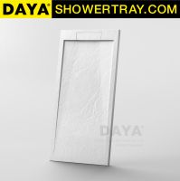 Mineral cast wash slate stone resin base customized pan bathroom base stone shower tray