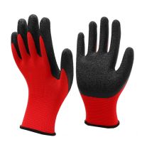 Latex Coated Industrial Safety Rubber Hand Protective Working Gloves