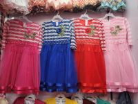 Embrodiery Lace Equin Tops Tulle Flower Girls Dress for Girls