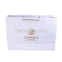 New Custom Size Logo Design Clothing Packing Garment Paper Bag White P