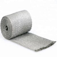 Metal Fiber Woven Tape Strong Strength High Tempurature Eliminate Static Electricity Metal Fiber Woven Belt