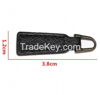 Wholesale Custom Logo Leather Zipper Puller Leather Zipper For Garment